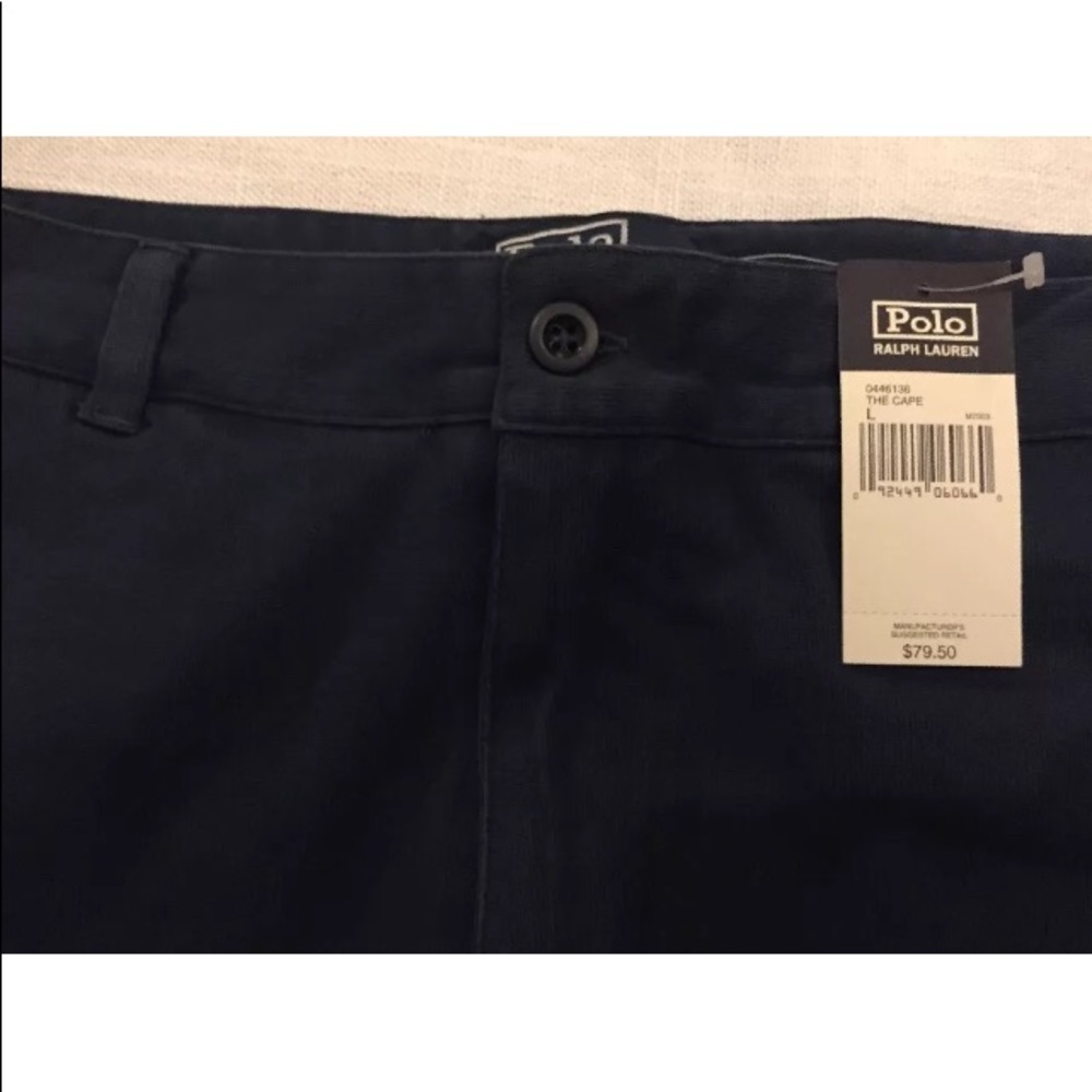 Polo Ralph Lauren Vintage The Cape Mens Flat Front Blue Pants - Picture 4 of 6